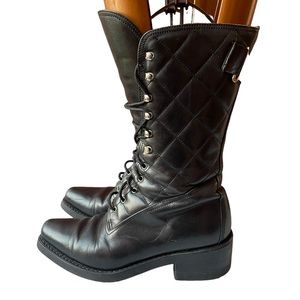 Harley davidson quilted leather boots women’s Size:38